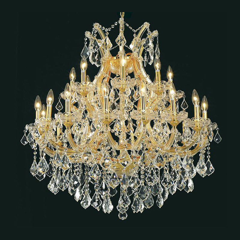 2 Sreath 25 Solais Maria Theresa Chandelier K9 Crystal Chandelier airson Seòmar Beò (2)